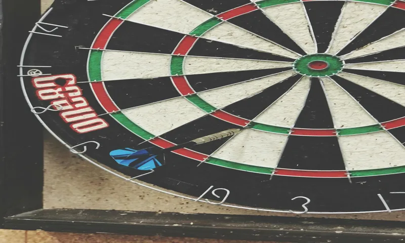 Tungsten darts in flight